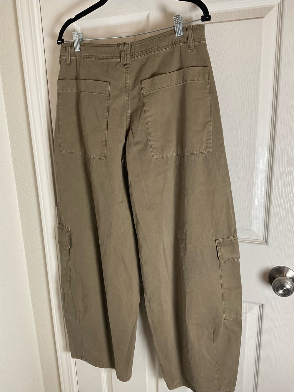 Zara Oversize Cargo Trousers Dark Khaki Green Size 4 NWT - Picture 8 of 10